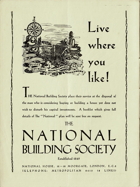 Over the Points : a quarterly issued by the Southern Railway of England : No. 22 - June 1934 : advert for the National Building Society
