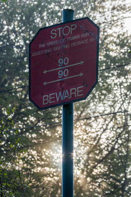 Stop Look Beware, Lochwinnoch,Ayrshire Coast Line, Scotrail,UK
