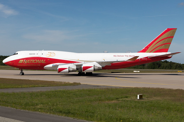 N936CA National Airlines Boeing 747-446(BCF) painted in '30th Anniversary' special colours (HHN - EDFH - Hahn)