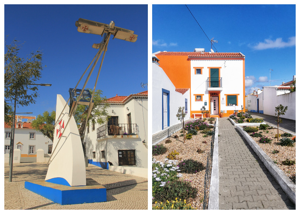 Colourful buildings and squares, Vila Nova de Milfontes