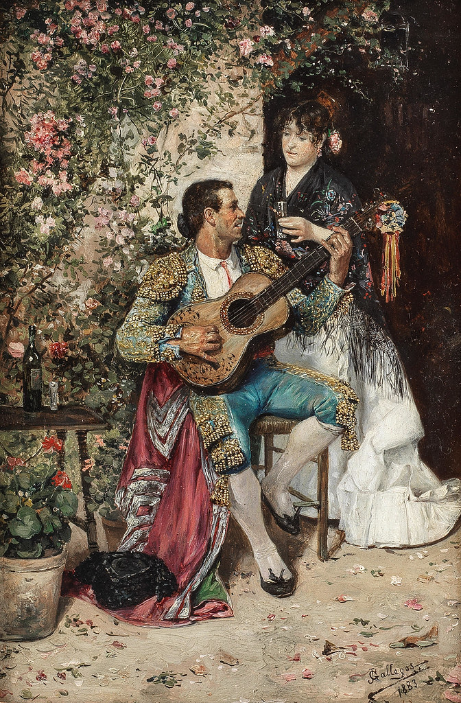 Jose Gallegos y Arnosa «The serenade», 1883