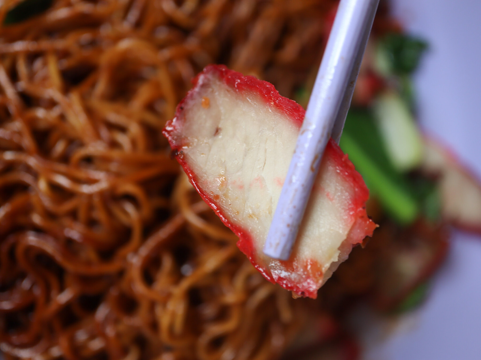 Cheong Kee Wanton Mee - char siew lifting