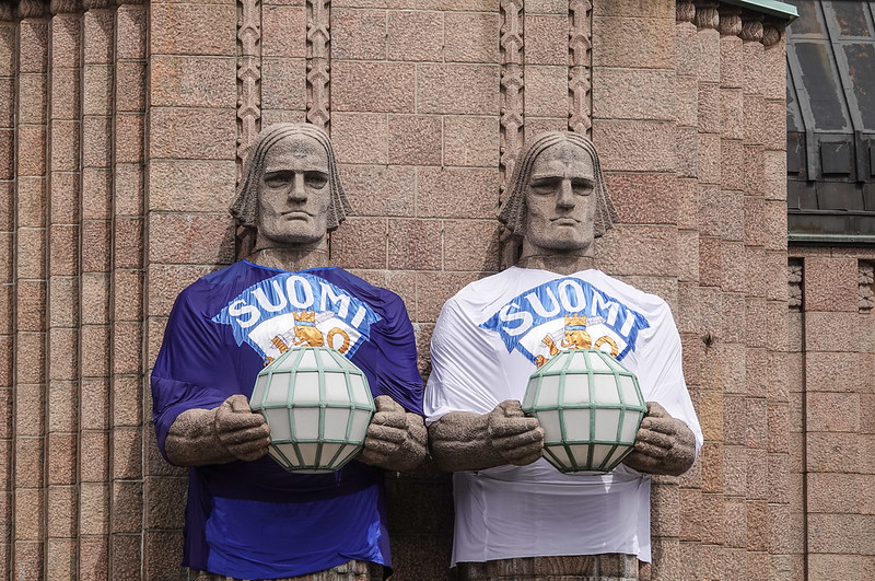 The Main railway station statues