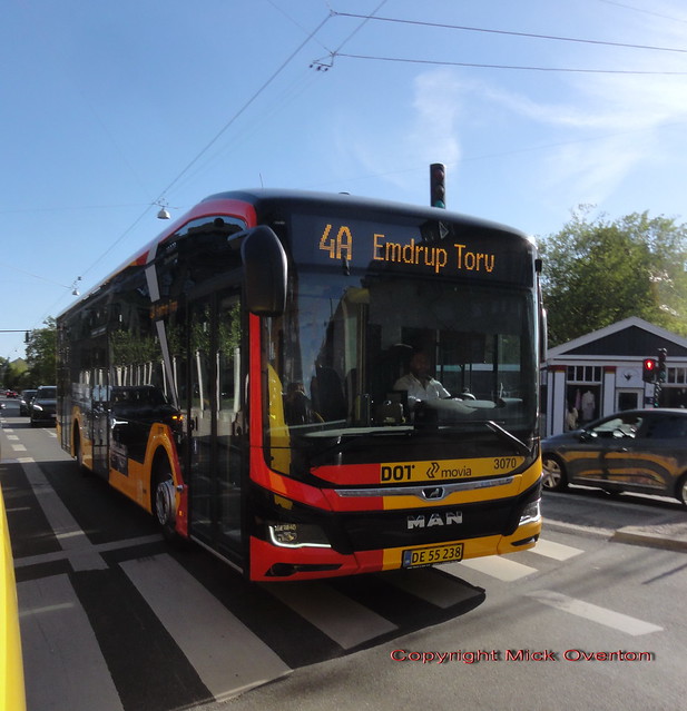 12m MAN Lion´s City E Anchersen 3070 is a rare strange visitor to 13m Citaro route 4A contract following the recent fire loss of Citaro 3289
