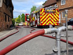 5 pump domestic property fire, The Street, Old Basing 21.5.2022-