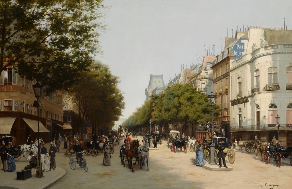 Edmond Grandjean «Le Boulevard des Italiens», 1889