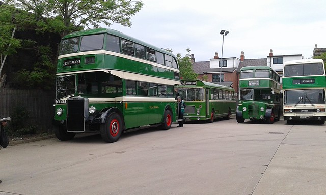 Four former West Riding vehicles - BHL 682 - West Riding 640 - Leyland PD2/1. Leyland L27/26R. New 1948 and THL 261H, KHL 855 and A577 NWX .