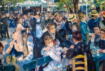 Impressionist painting- Bal du Moulin de la Galette by Pierre-Auguste Renoir-7808872
