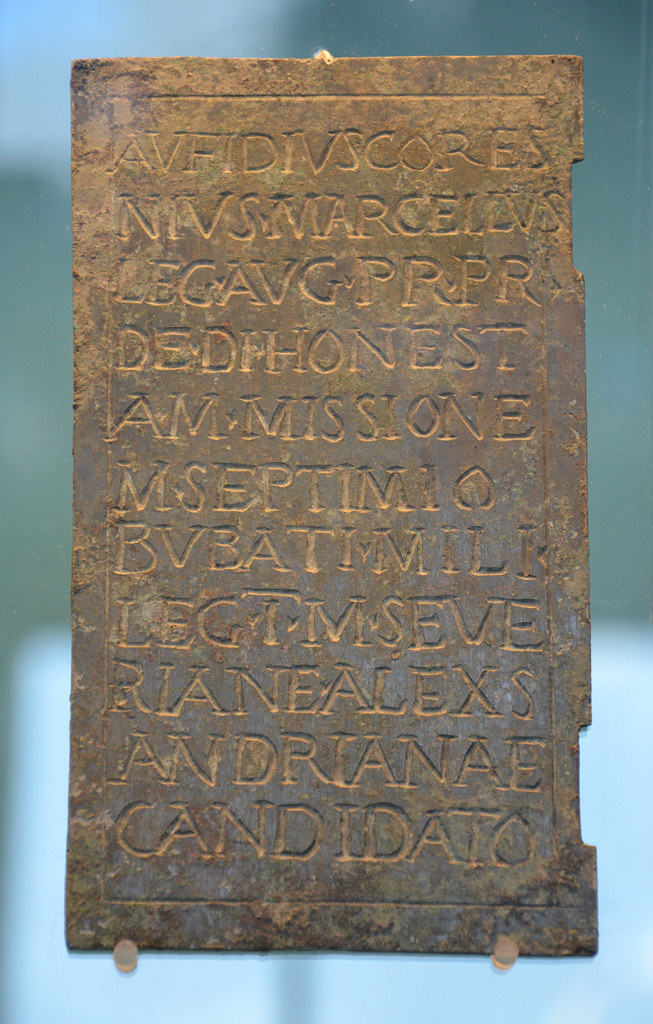 Roman military diploma of Septimius Bubas, 230 AD, who was… | Flickr