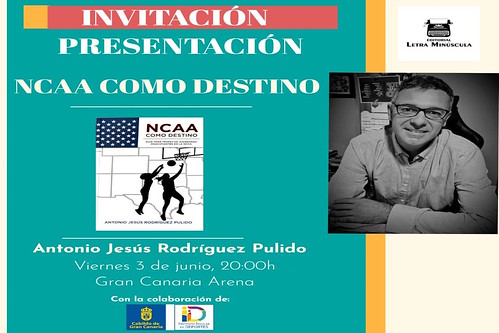 Tarjetón promocional de la presentación del libro de Antonio Jesús Rodríguez