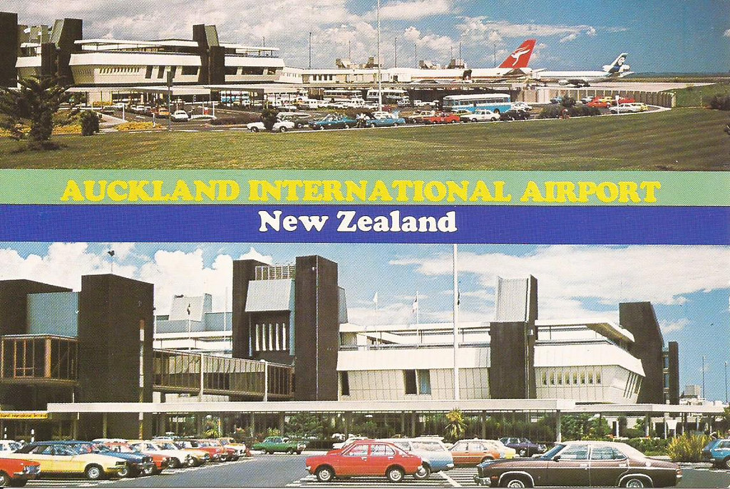 Auckland International Airport (AKL) postcard - circa late 1970's