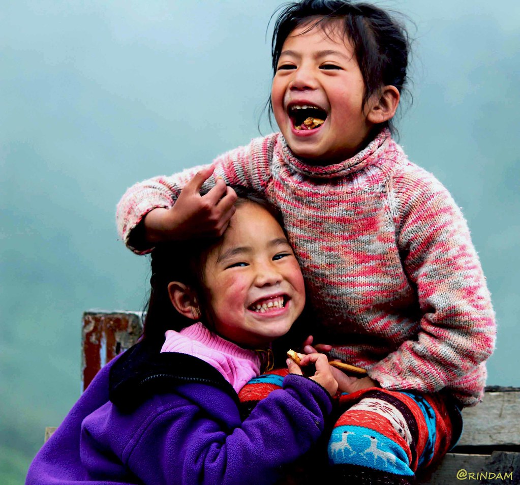 Two little girl at Tawang, Arunachal Pradesh