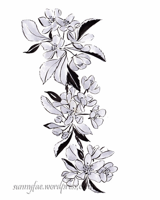 blossomdrawn with brush pens
