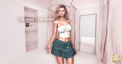 frilly camisole & A-line miniskirt_AD