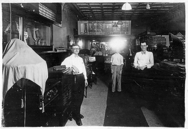 1925 or so - Theodore Bauer barber and music store