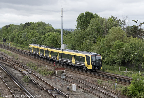 Merseyrail new EMU Class 777 No 777007 on test between Hunts Cross and Southport passing Sandhills Junction (Liverpool) on 25th May 2022