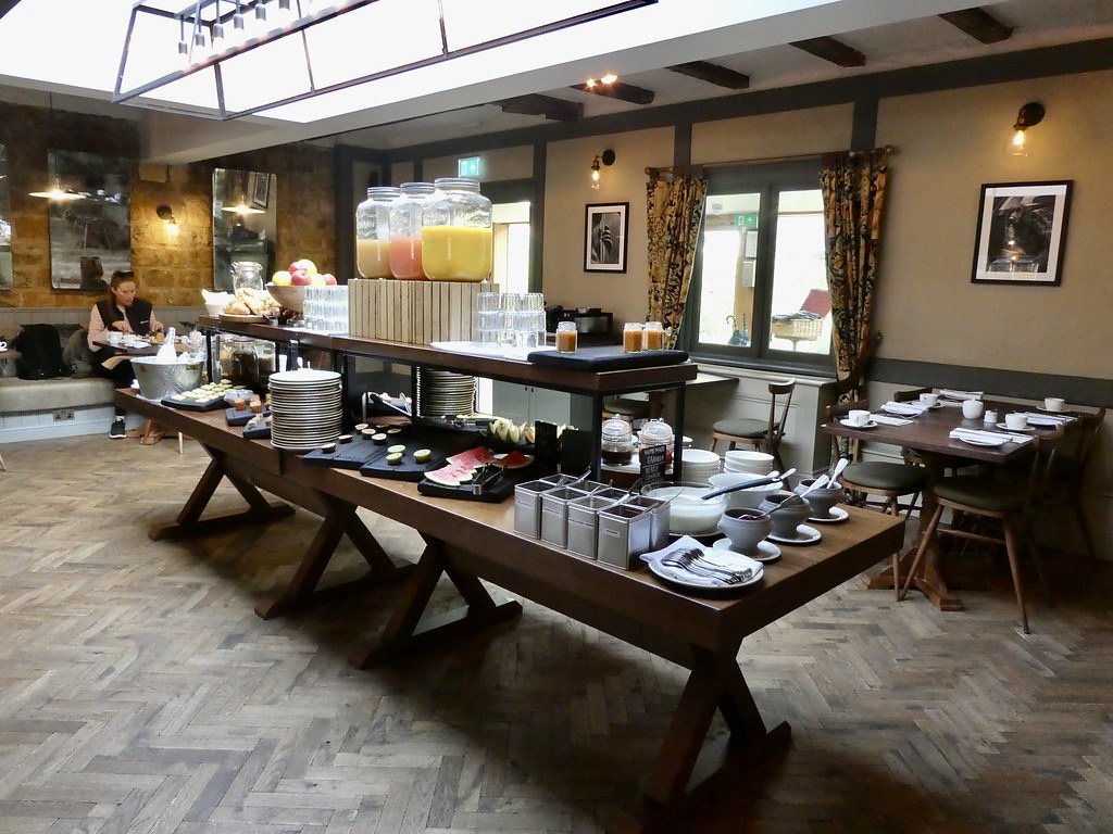 The continental breakfast table, Hotel Indigo, Stratford-upon-Avon