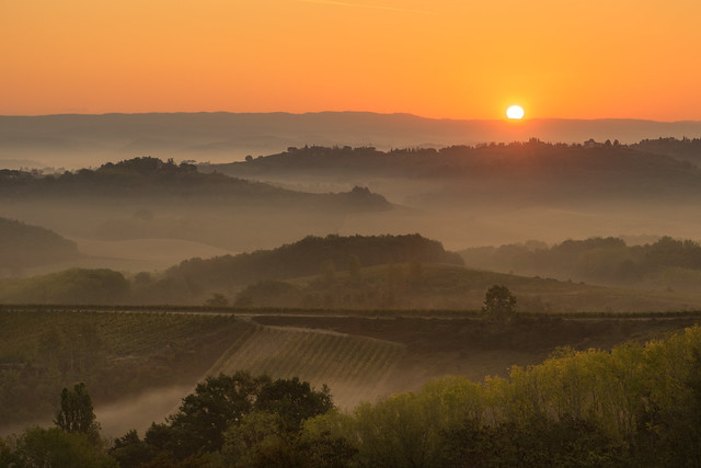 Sunrise in Tuscany