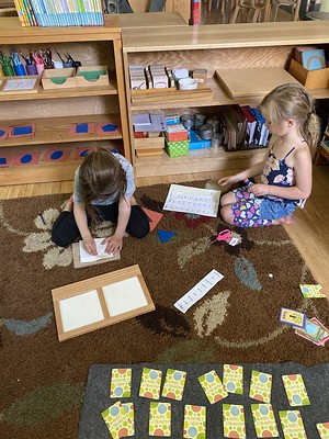 reading and matching rhyming words & pin punching