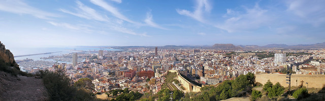 The city of Alicante seen from Mount Benacantil