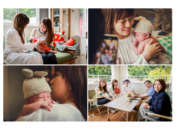 愛知県瀬戸市でニューボーンフォト　3世代の家族写真も