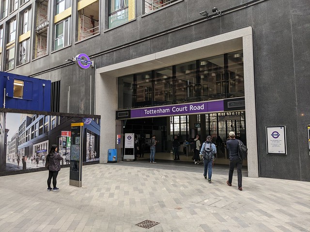 Elizabeth Line, Tottenham Court Road. The new Dean Street entrance.
