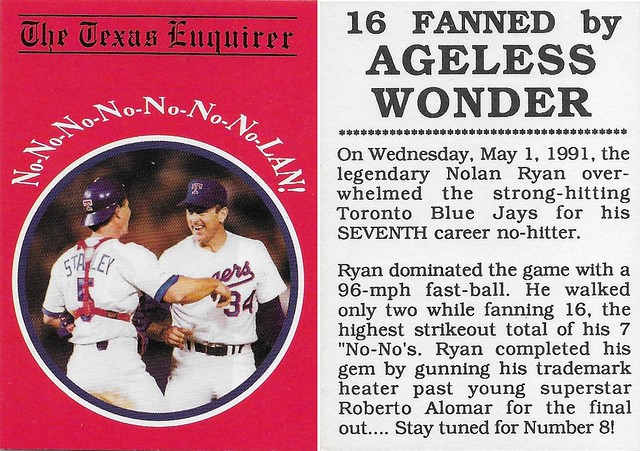 1990-94 Broder Singles - Texas Inquirer 'No-No-No-No-No-No-No-LAN' - Ryan, Nolan