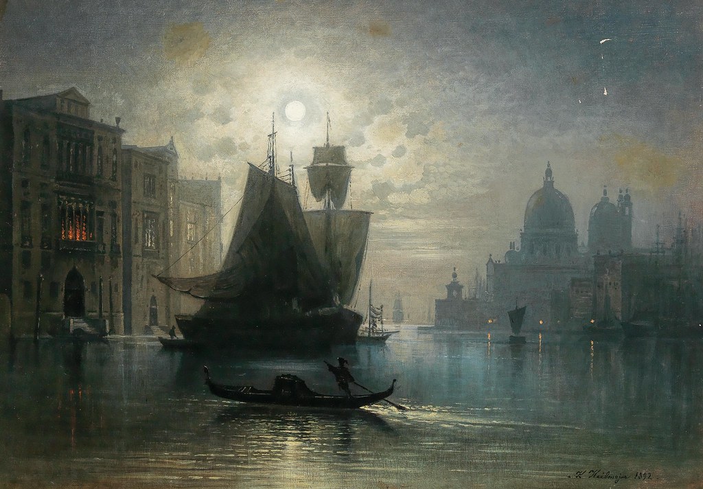 Karl Heilmayer «Venice, the Grand Canal in the Moonlight», 1892