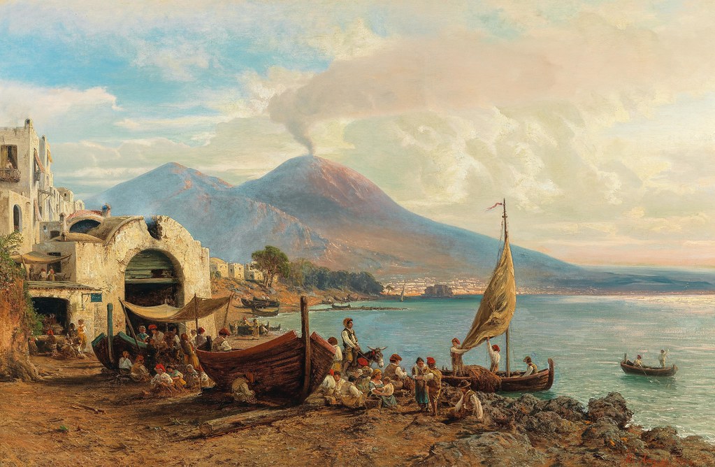 Albert Arnz «Fishermen in the Bay of Naples», 1869
