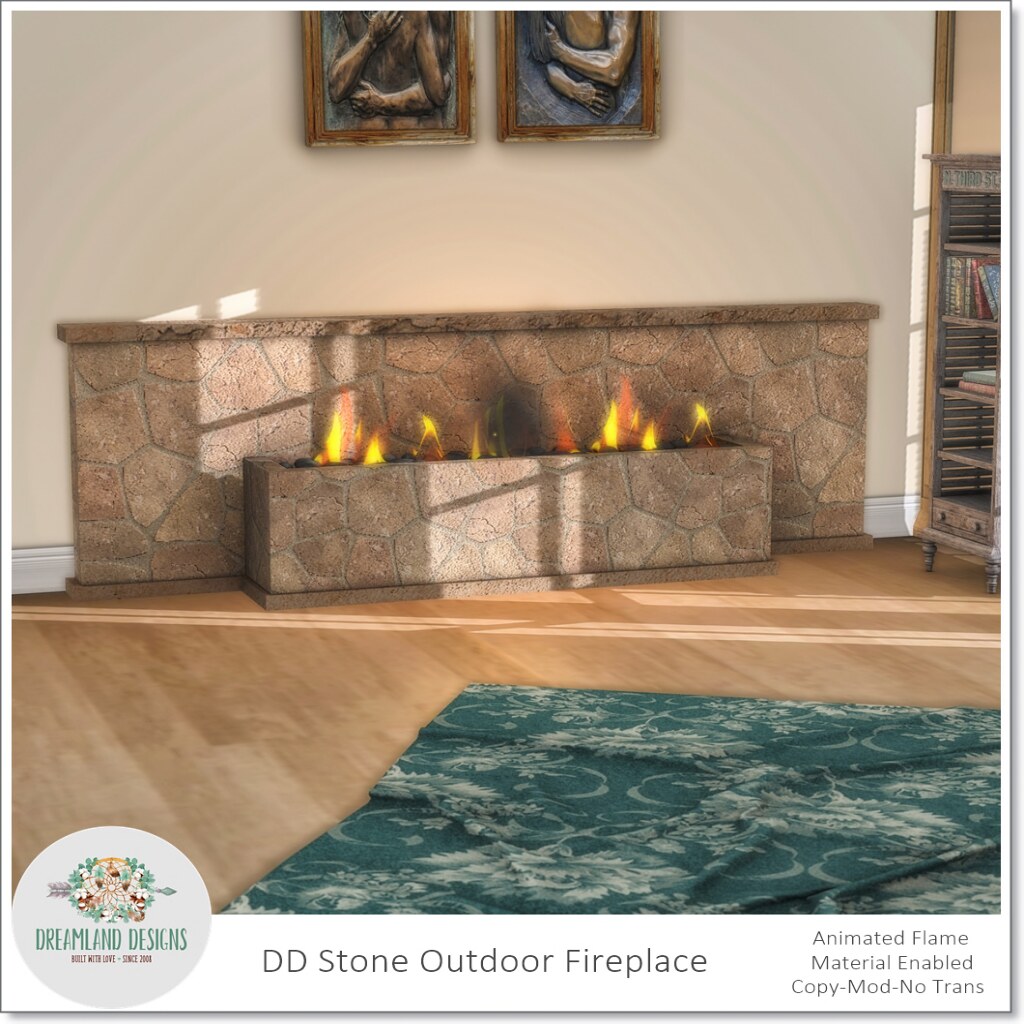 Dreamland Designs 05.DD Stone Outdoor Fireplace AD
