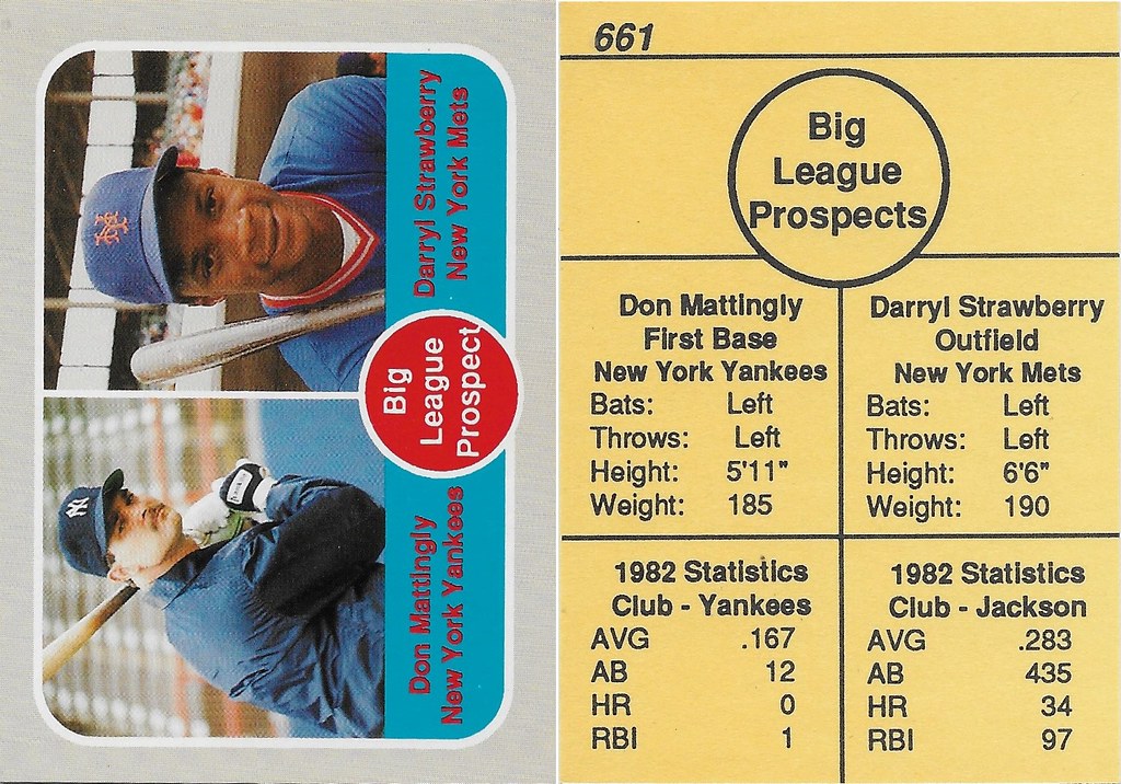 1990-94 Broder Singles - Big League Prospects - Mattingly, Don and Strawberry, Darryl