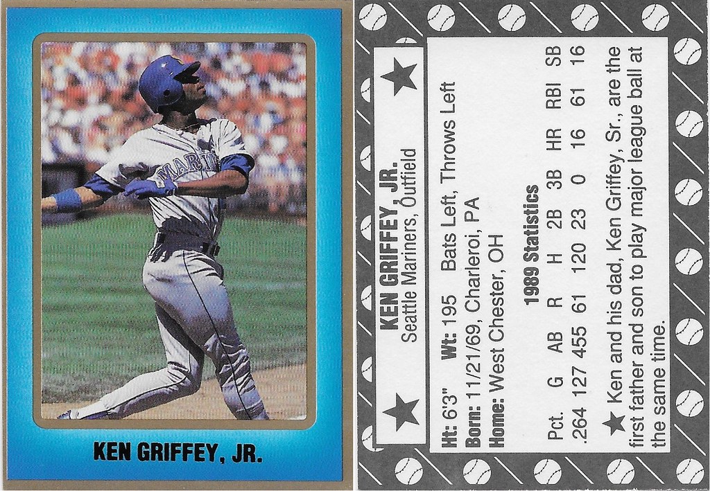 1990-94 Broder Singles - Blue with Gold Border - Griffey Jr, Ken