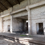Derelict loco shed Prrenjas, Albania