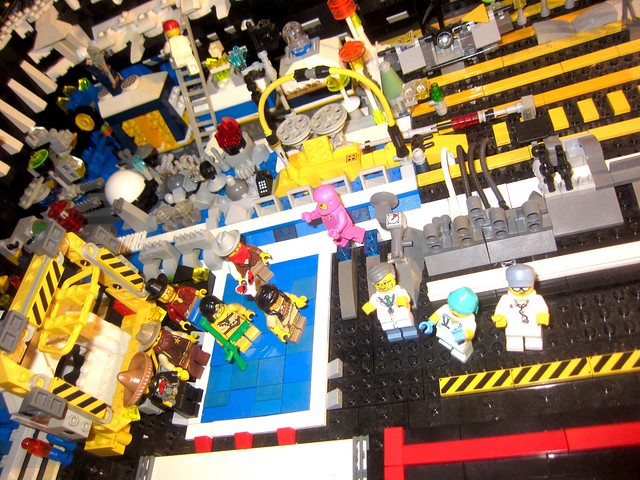 Classic Space: Scientist trying to expand a wormhole and accidentally causes a space-time loop that summons Western Cowboys and native Americans and all the sudden Nymphomaniac Irena shows up (AFOL LEGO MOC with indian minifigures LAB LEGO)