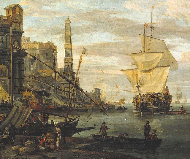 Abraham Storck, a Mediterranean Harbour, ca. 1690