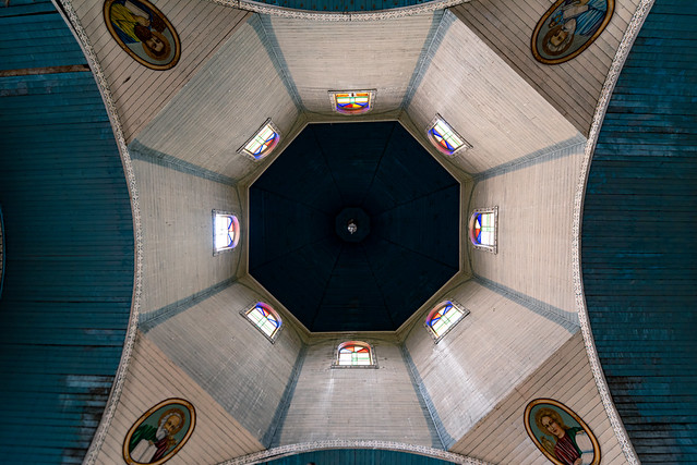 Ceiling of an abandoned Ukrainian Orthodox Church on Prairies