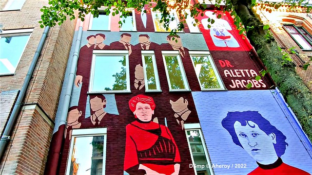 Mural,Aletta Jacobs,Broerplein, Groningen Stad, the Netherlands