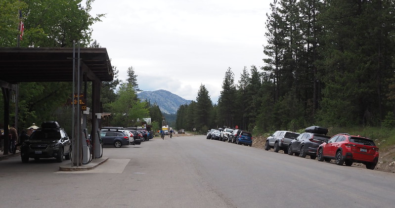 Lost River Road, Mazama: There were cyclists, bicycles, and cars with bicycles on them all over!