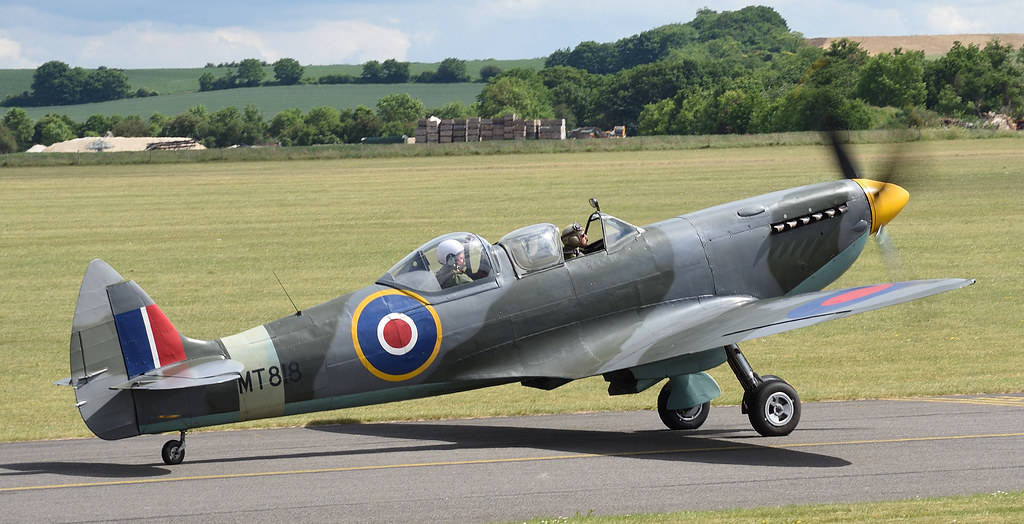 My first photos of MT818 RAF Supermarine Spitfire Mk-VIII  G-AIDN
