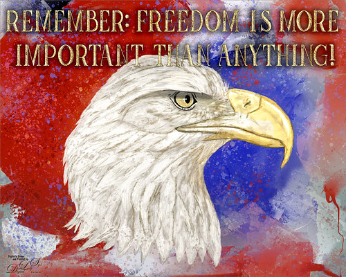Image of a drawn American Eagle for Memorial Day