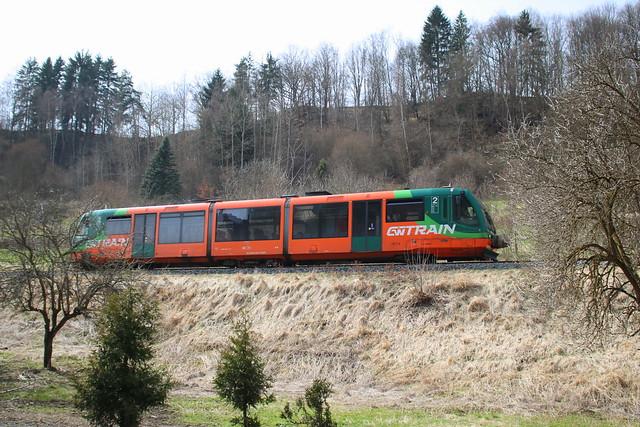 GW Train Regio a.s.: RegioSprinter 654 045-3 nach Karlovy Vary - Karlsbad bei Bečov nad Teplou - Petschau