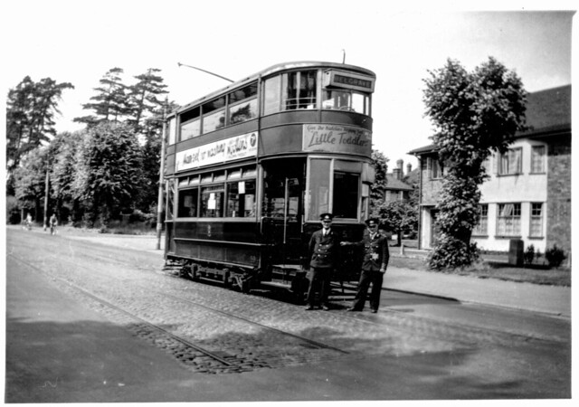 Leicester City Tram Car 59 2nd July 1949 by Norman Hurfaord - Peter Brabham collection