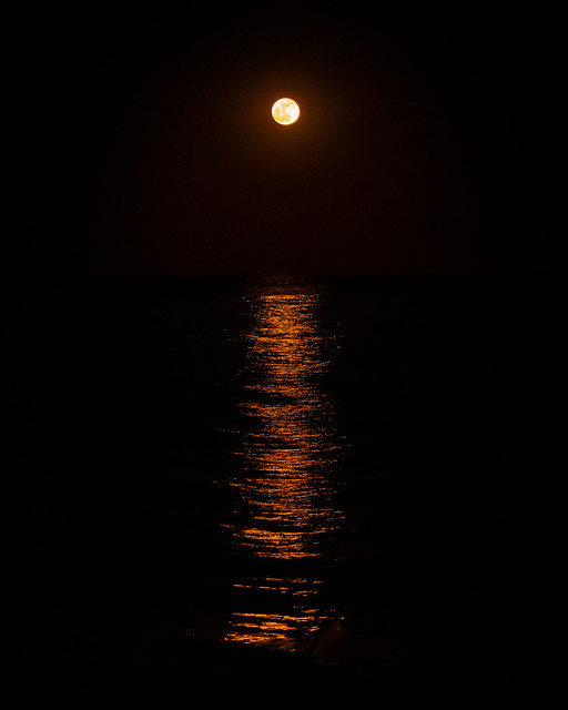 Blood Moon and the Sea