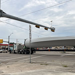 TX_Goliad_3564 Goliad, Texas, wind turbine turning downtown corner, September 2021