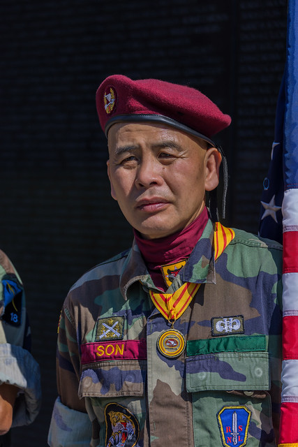 Vietnamese Ranger at the Vietnam Veterans Memorial, Washington, DC (May 29, 2022)
