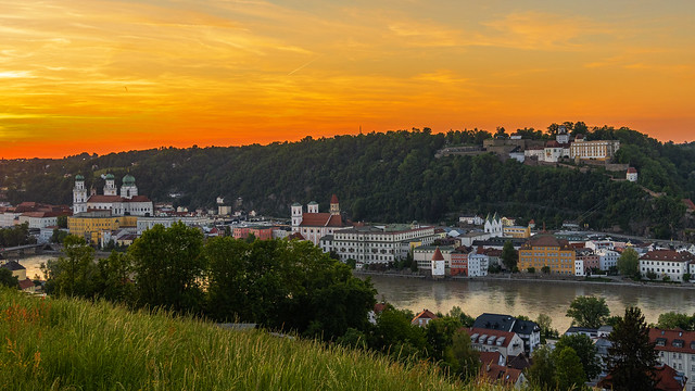 Golden hour in Passau