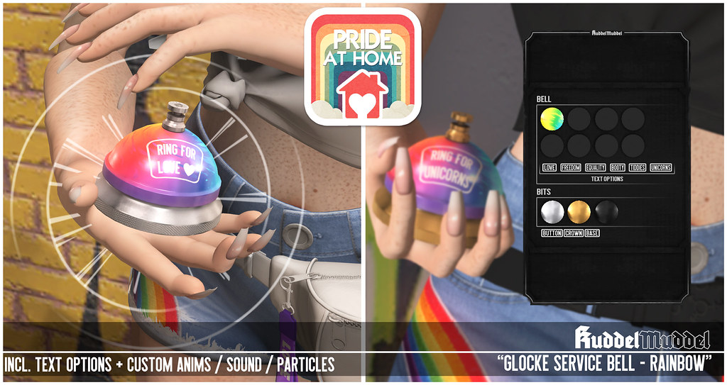 [KuddelMuddel] Glocke Service Bell / Rainbow @ Pride At Home (June 1 – 30)