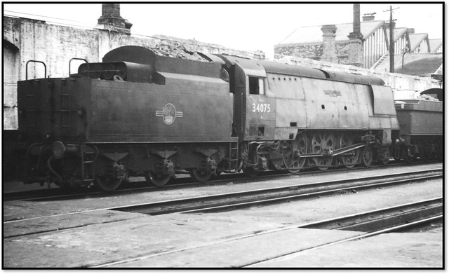 Withdrawn SR Pacific on Exeter Shed