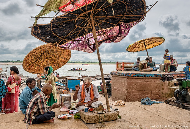 Ganges river life, Varanasi, India