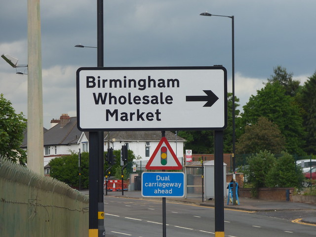 Birmingham Wholesale Market - sign from Aldridge Road, Perry Barr